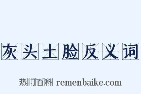 灰头土脸反义词是什么意思的图片